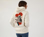 The North Face Womens Brand Proud Hoodie White Dune, studio rear quarter view