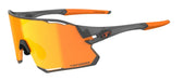 Tifosi Rail Race Sunglasses in Satin Vapor with Clarion Orange and Clear Interchangeable Lenses