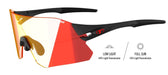 Tifosi Rail Sunglasses in Matte Black with Clarion Red Fototec Lens
