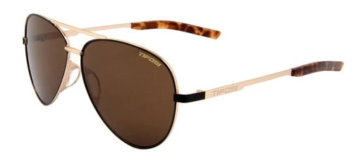 Tifosi Shwae Sunglasses in Midnight Gold with Brown Lens.