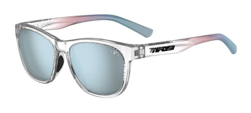 Tifosi Swank Sunglasses in Avant Clear with Smoke Bright Blue Lens.