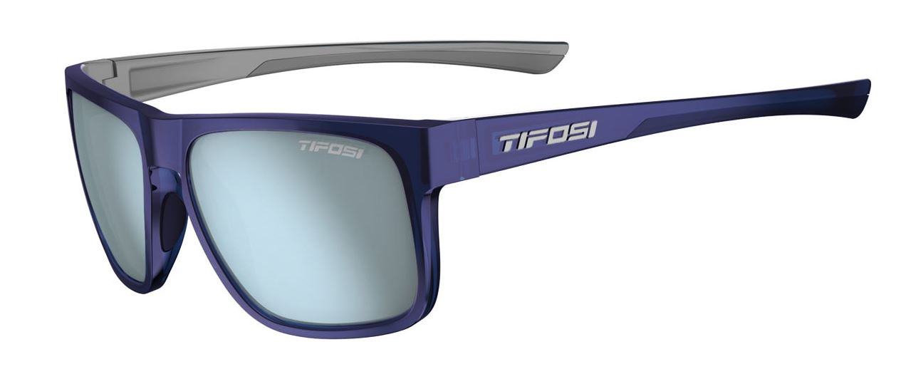 Tifosi Swick Sunglasses in Midnight Navy with Smoke Bright Blue Lens.
