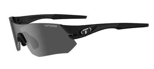 Tifosi Tsali Sunglasses in Matte Black with Smoke, AC Red and Clear Interchangeable Lenses.