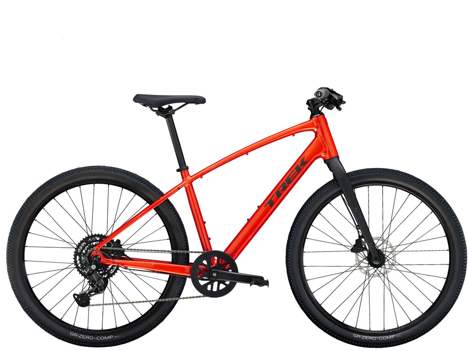 Trek Dual Sport 2 Gen 5 Lava Red, studio side view