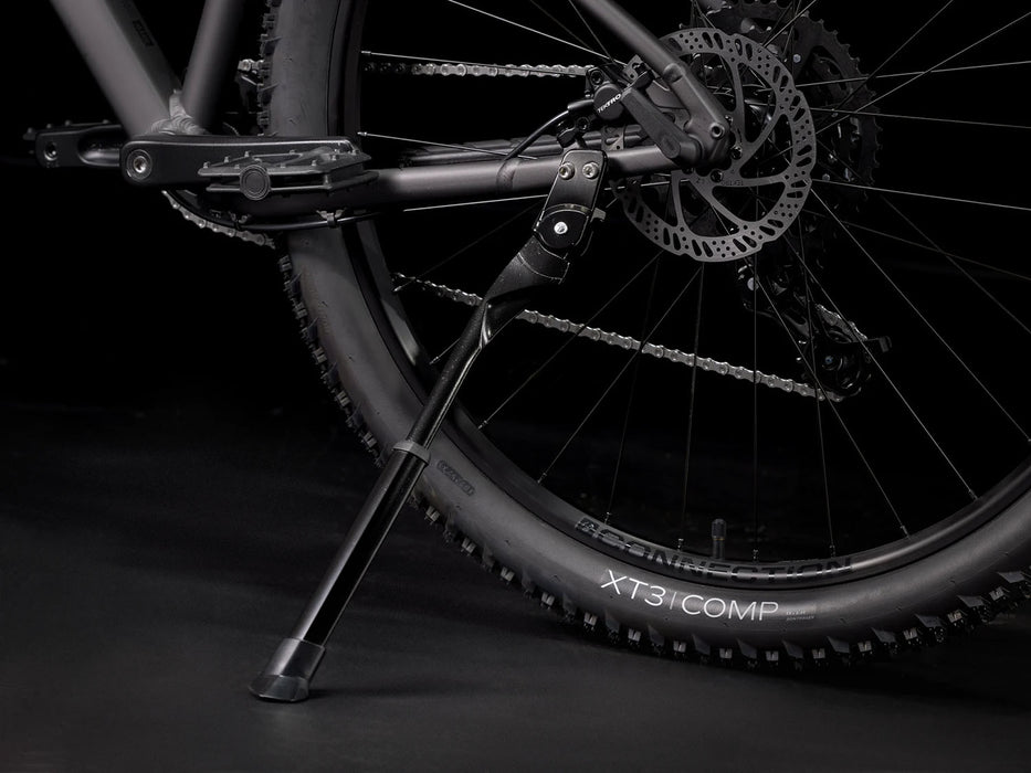 Trek Marlin 5 Gen 3 Matte Black, studio kickstand view