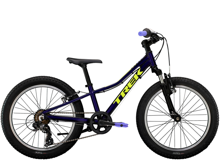 Trek Precaliber Kids 7 Speed Bike 20" Purple Abyss, studio side view