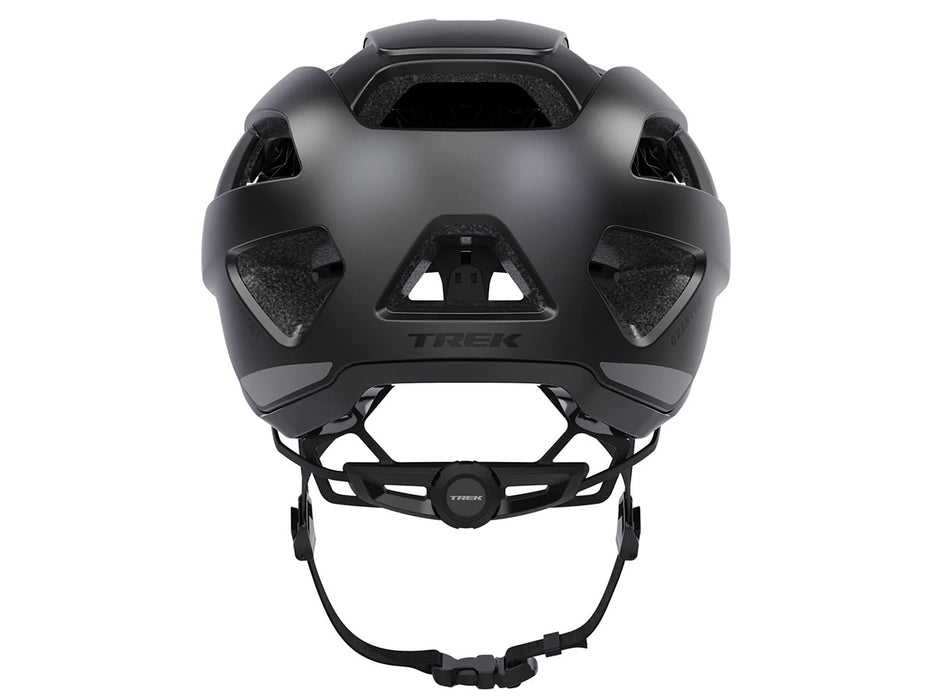 Trek Quantum WaveCel Mountain Bike Helmet Black, studio back view