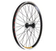 Velocity Dyad 20" 406mm MSW Black 36h Black Spokes & Silver Nips Standard 100mm Front Wheel, studio front quarter view