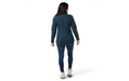Smartwool Womens Hudson Trail Fleece Pullover Blue Model Studio Image Back