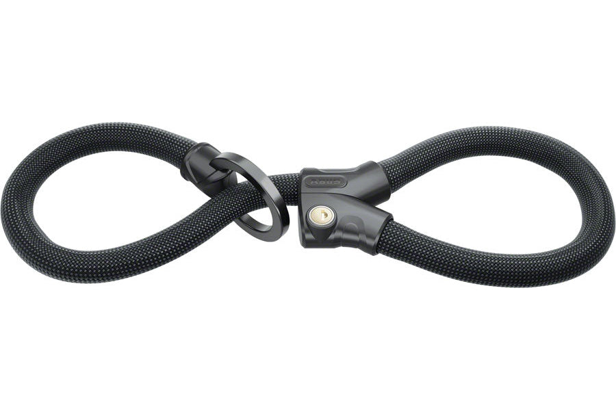 Abus Infinity Loop 1806 Black Cable Lock shown against a white background.