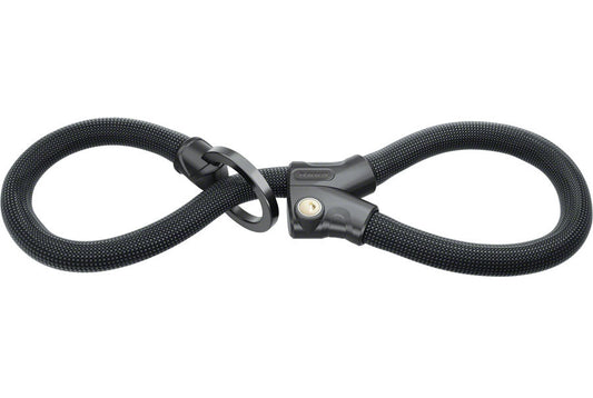 Abus Infinity Loop 1806 Black Cable Lock shown against a white background.