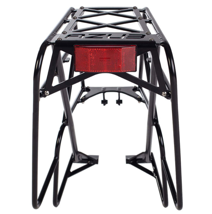 Azub King Rack for the Ti-Fly X/XF 26-inch suspension recumbent trike rear view