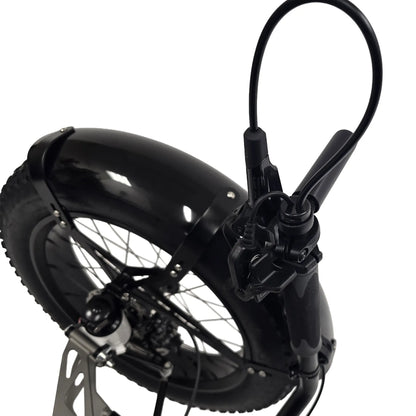 Closeup view of the shifter and accessory mount on the Azub Limited Edition Ti-Fly X Bosch Performance CX with Rohloff E14 Shiny White Recumbent Trike against a white background.