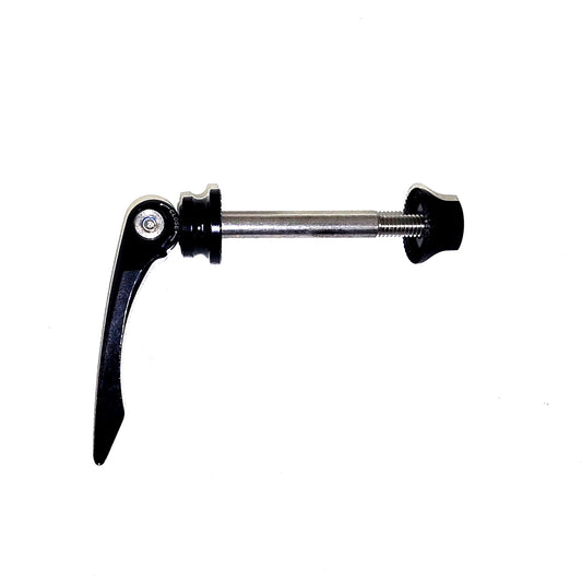 Black and silver Azub lower quick release seat skewer against a white background.