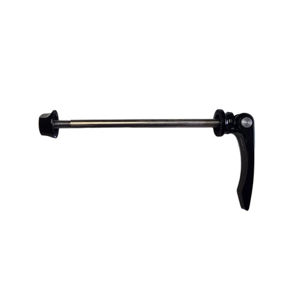 Side view of the Azub Seat Stay Black Quick Release Lever against a white background.