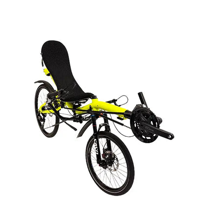 Azub Six 20/26 USS 2x10 Speed Shimano Cues  Shiny Neon Yellow Recumbent Bike