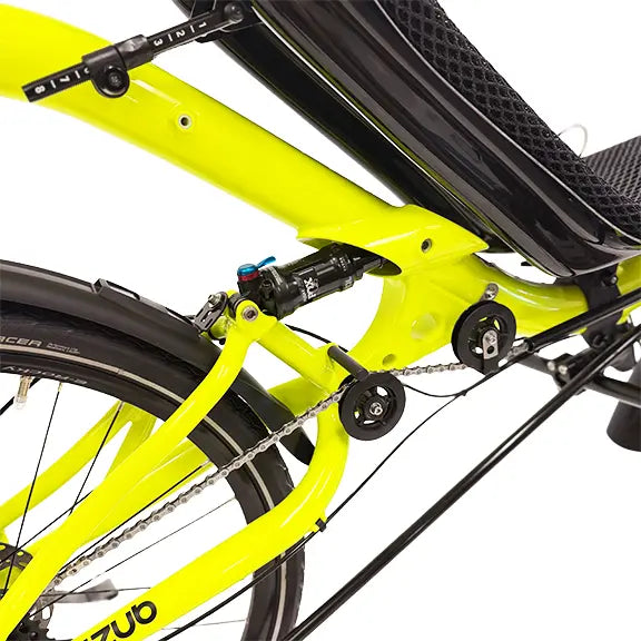 Azub Six 20/26 USS 2x10 Speed Shimano Cues  Shiny Neon Yellow Recumbent Bike