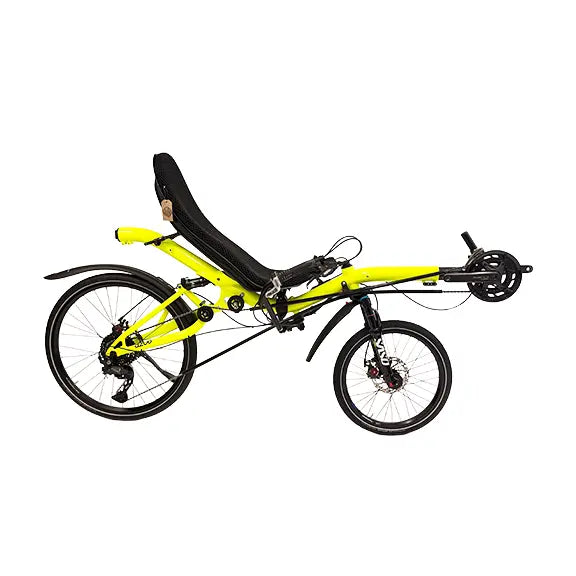 Azub Six 20/26 USS 2x10 Speed Shimano Cues  Shiny Neon Yellow Recumbent Bike