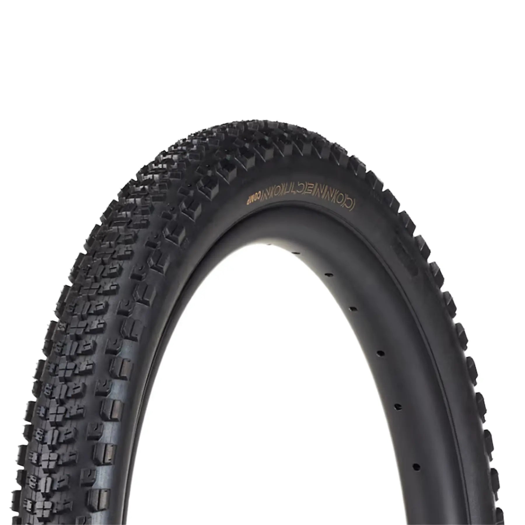 Side profile of the Bontrager Connection Comp Black Tire 20 x 2.0 inch (50-406mm) against a white background.