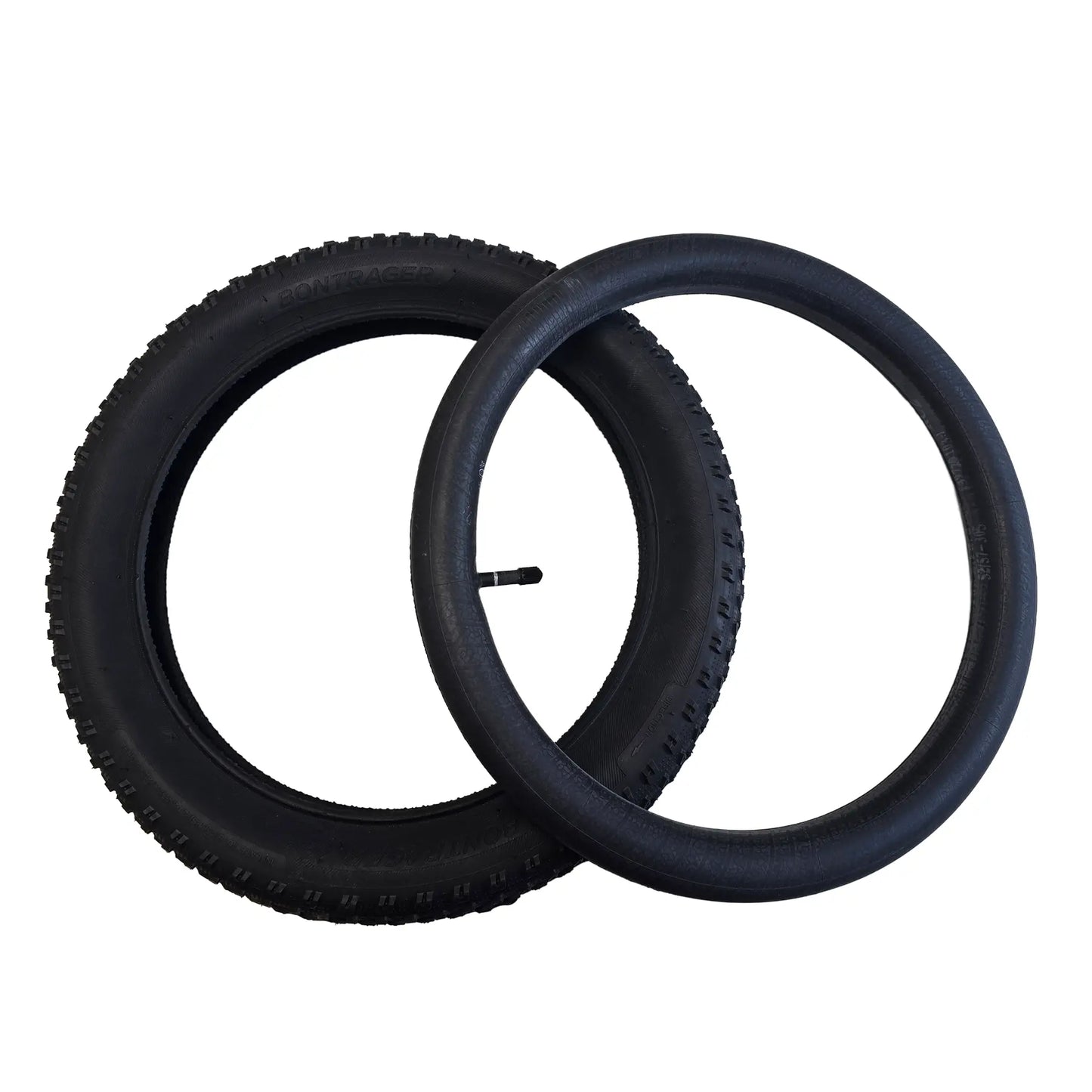 Side view of the Bontrager Take Off XR1 Tire with Schrader Tube 16 x 2.25 inch (57-305mm) against a white background.