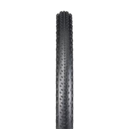 Tread profile of the Bontrager Vallnord RSL XR TLR MTB Tire 29 x 2.40 inch (61-622mm) in black against a white background.