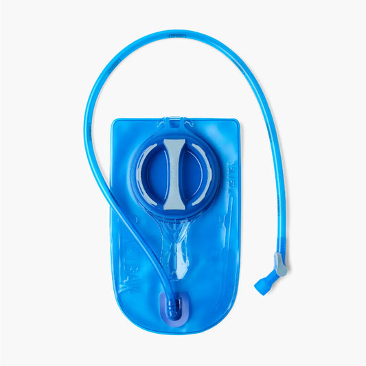 Image of a blue CamelBak Crux 1.5 L Reservoir against a white background.