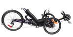 Side view of the Catrike Dumont Recumbent Trike in Candy Purple