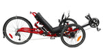 Catrike recumbent trike in lava red right side view
