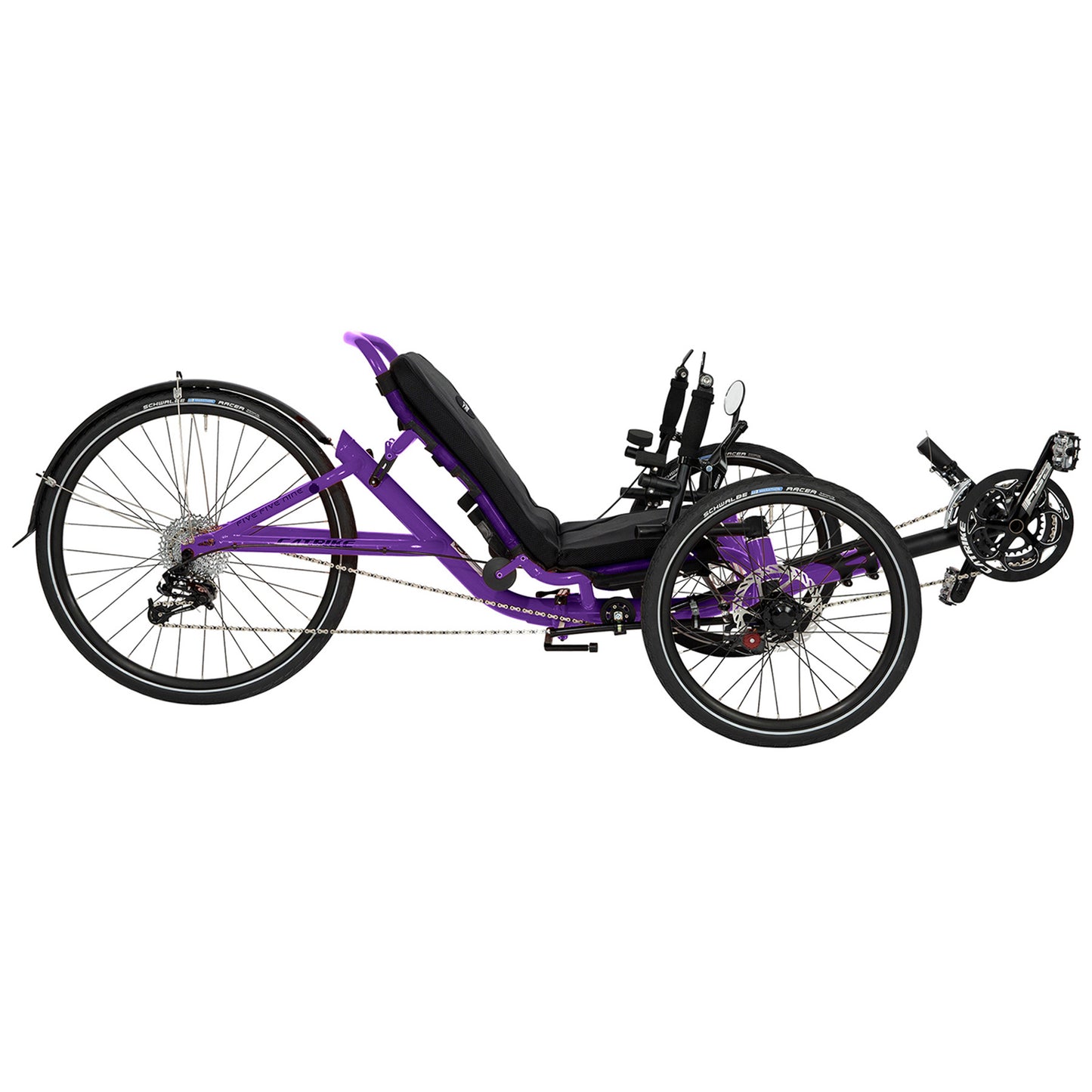 Candy Purple Catrike 5.5.9. Recumbent Trike against a white background.