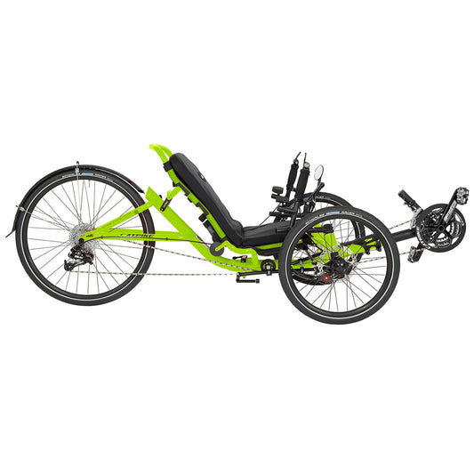 Eon Green Catrike 5.5.9. Recumbent Trike against a white background.