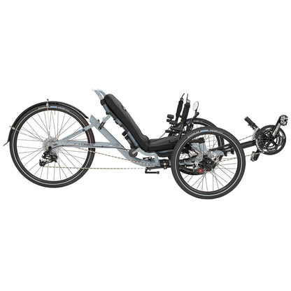 Moon Rock Silver Catrike 5.5.9. Recumbent Trike against a white background.
