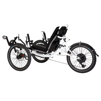 Angled non-drive side view of the Catrike All Road in Star White.