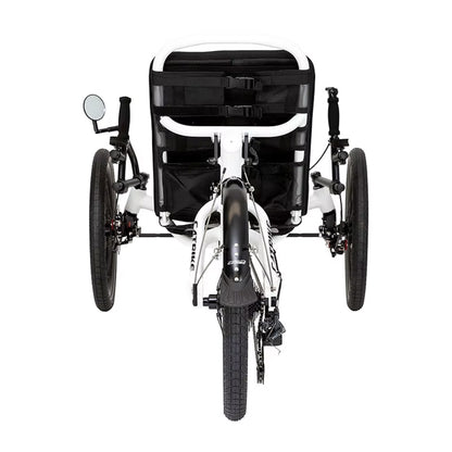 Back view of the Catrike All Road in Star White.