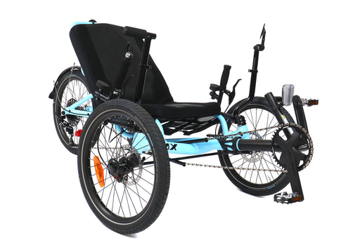 Catrike Max Arctic Blue Limited Edition Recumbent Trike front quarter view