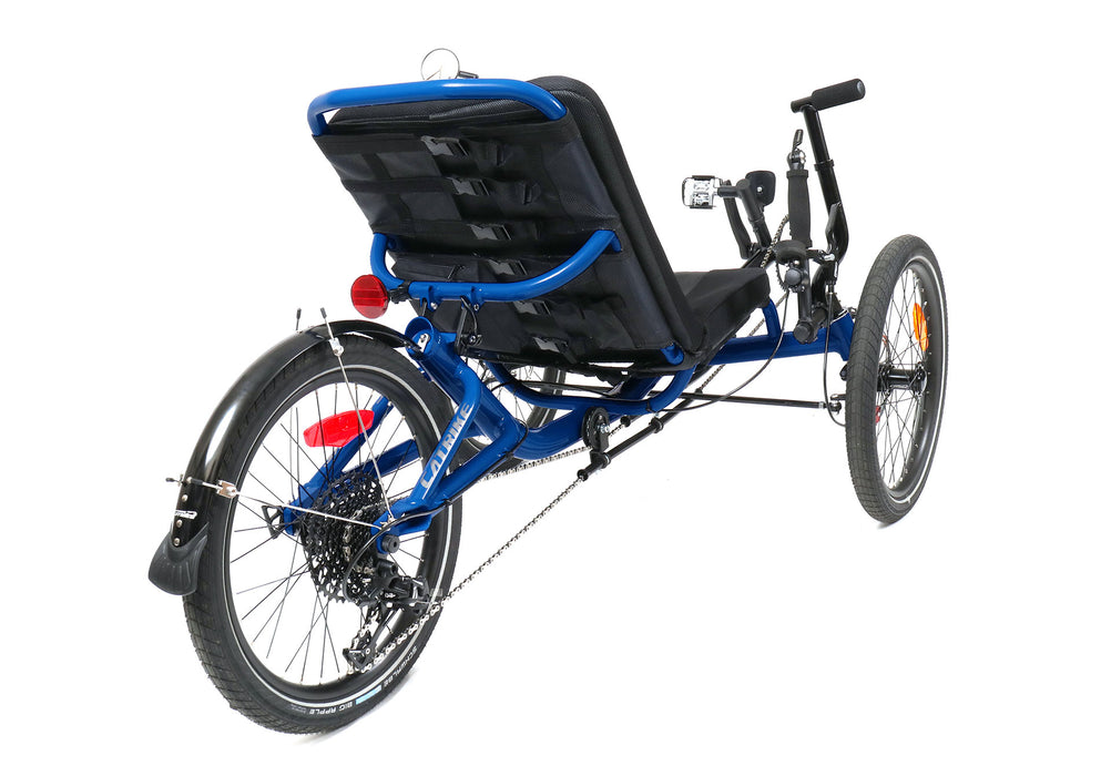 catrike max electric blue adult recumbent tadpole trike tricycle wide oversize heavy duty