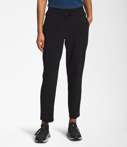 The North Face Womens Never Stop Wearing Pant TNF Black being worn by model studio image front
