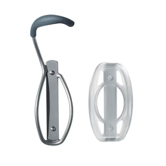 Front view of the Delta Single Bike Wall Mount Rack with Tray in Grey against a white background.