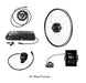 Electric Bike Outfitters Burly 26" 8 Spd 48v Kit, studio view of kit components