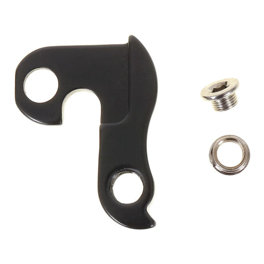 View of the Giant 22 Plus Revolt Rear Derailleur Hanger in black against a white background.