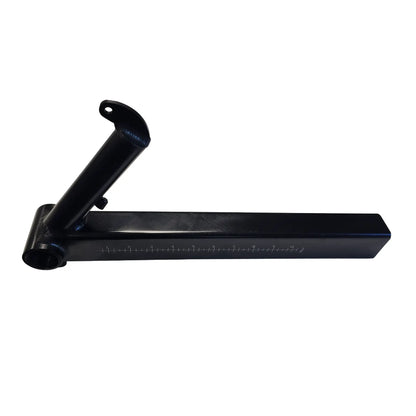 Angled side view of the Greenspeed Take Off Square Magnum Standard, Big Wheel and X-Large Replacement Boom in black against a white background.