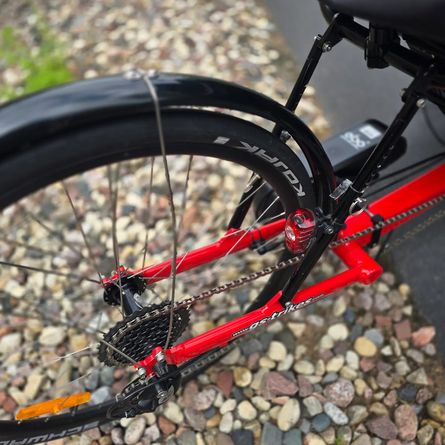 Greenspeed Used GT26 with E.B.O. e-Assist Red Recumbent Trike