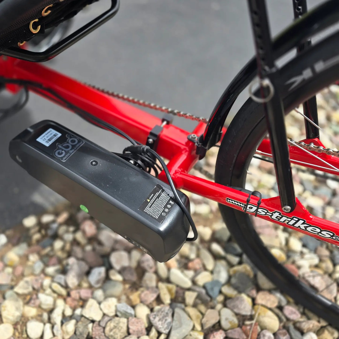 Greenspeed Used GT26 with E.B.O. e-Assist Red Recumbent Trike