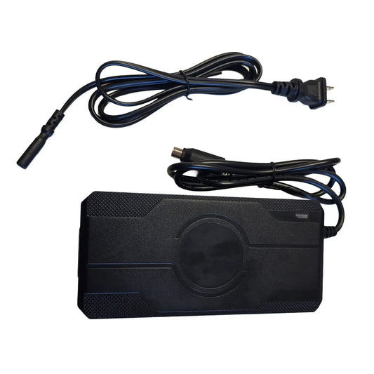 Image of a black GRIDE Solutions GX Powercell 705 48V-4A Fast Charger against a white background.