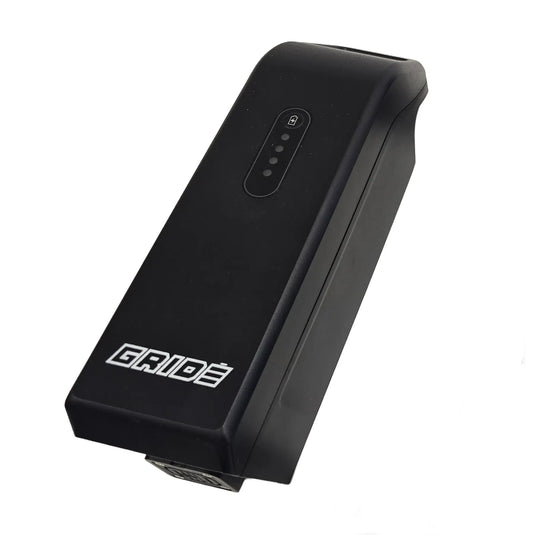 Image of a black GRIDE Solutions GX Powercell 705wh Battery against a white background.
