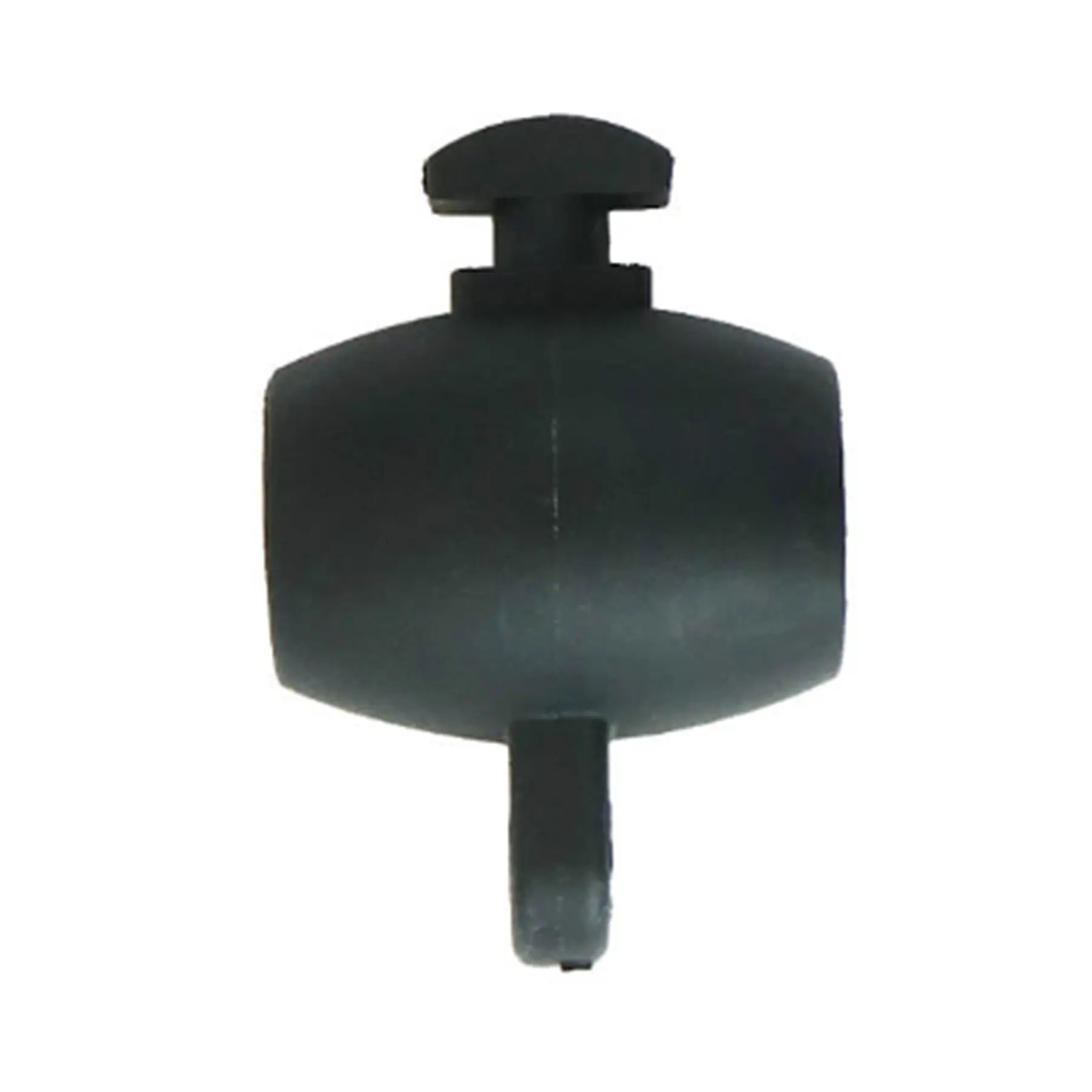 Side view of the black Hase Chain Tube Plastic Bracket Half Tube against a white background.