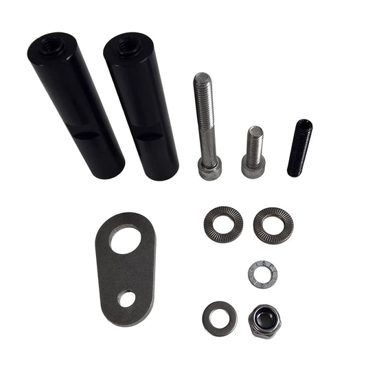 Image of the parts in the Hase Direct Connection for Weber Hitch against a white background.