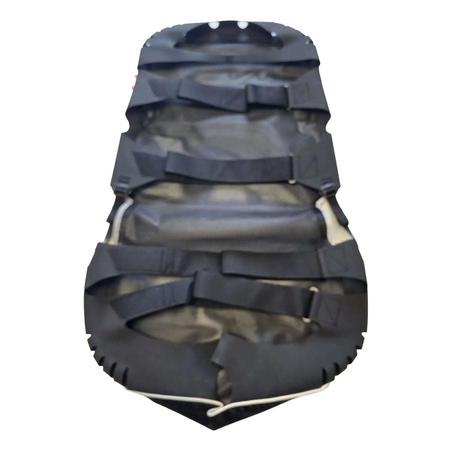 Back view of the black Hase Trigo Replacement Seat Mesh against a white background.