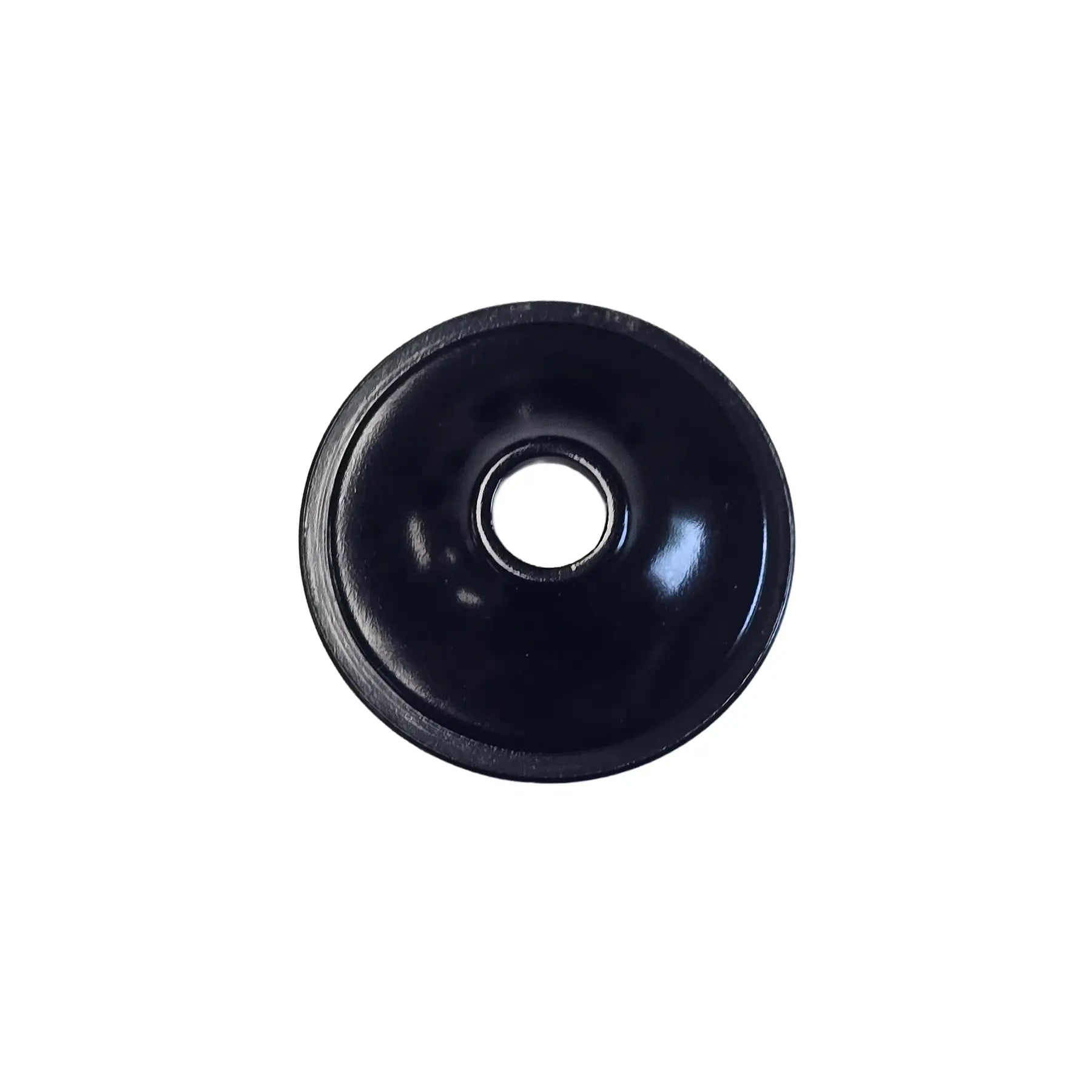 Bottom view of the HP Velotechnik Ahead Cap in black and silver against a white background.