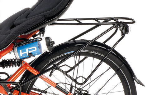 HP Velotechnik Street Machine Rear Rack on bicycle