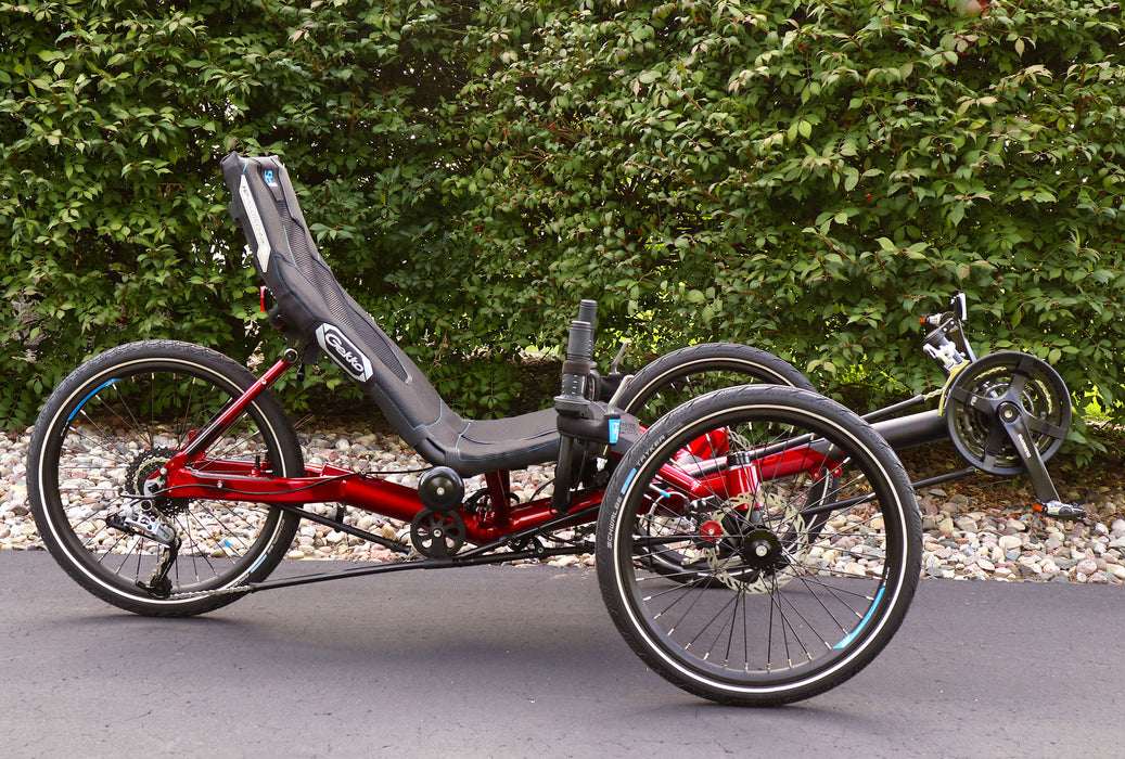 HP Velotechnik Gekko fx 20 Sport Magma Red recumbent path pavement Trike